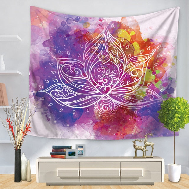 Buddha hanging with zen flowers