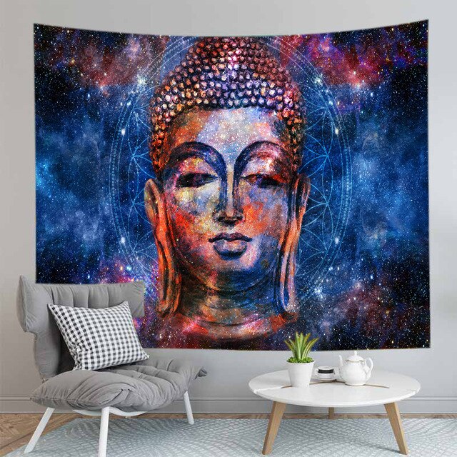 Buddha hanging in space