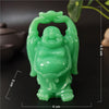 Statue Bouddha <br> qui Sourit Jade Verte