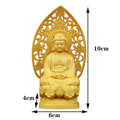 Statue Bouddha <br> trône or