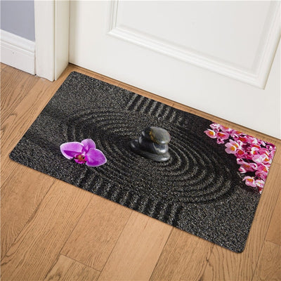 Buddha rug <br> solitary flower