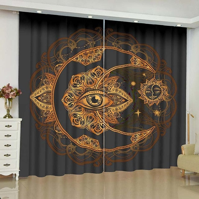 Buddha curtain with moon eye