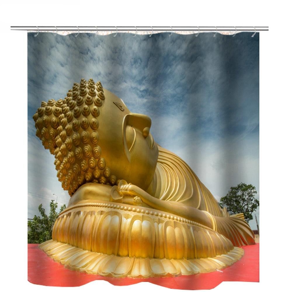 Reclining Buddha Shower Curtain Univers Bouddha