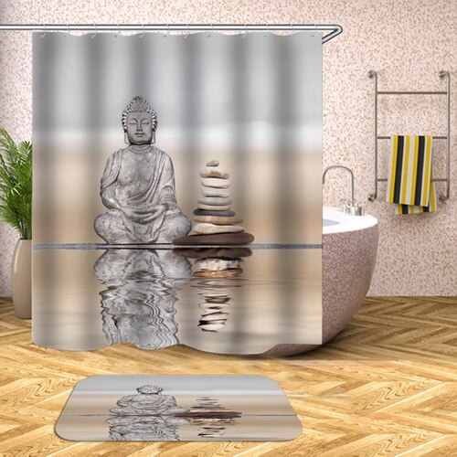Reclining Buddha Shower Curtain