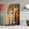 Buddha Shower Curtain <br> wood statue