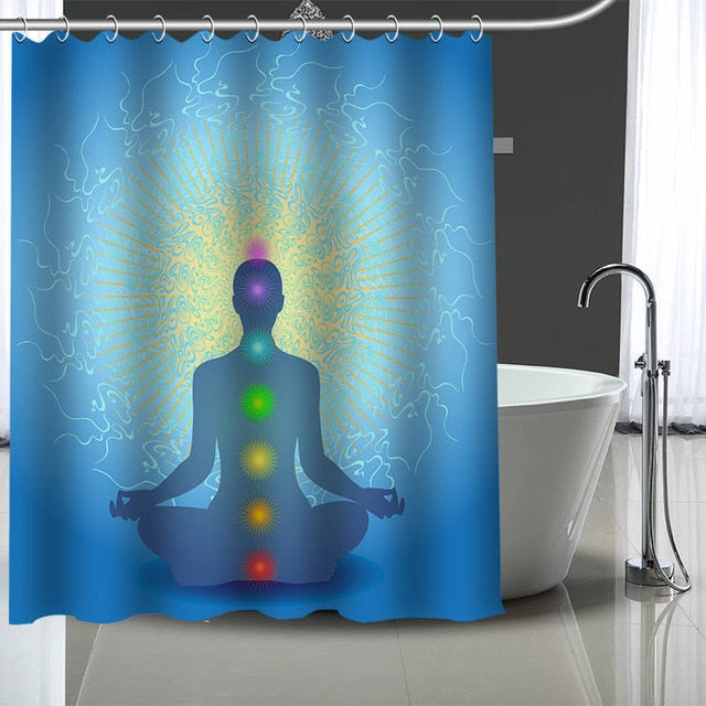 Buddha and chakras Shower Curtain