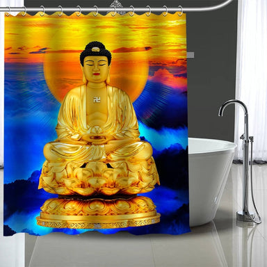 Raised Buddha Shower Curtain