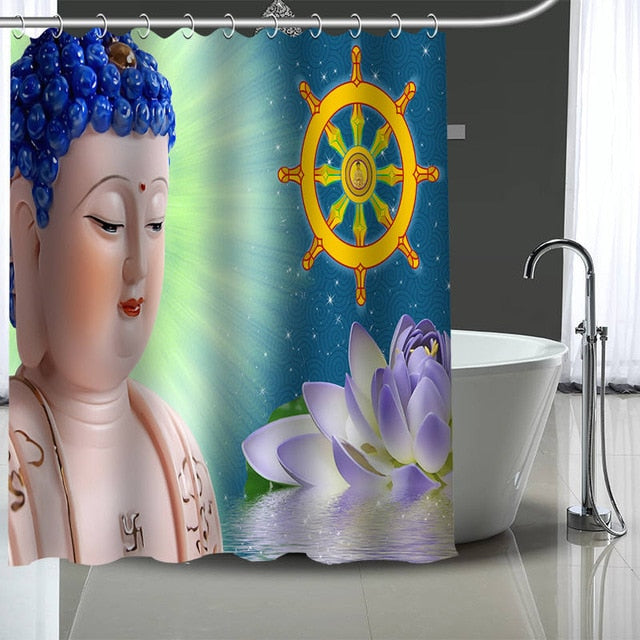 Buddha Shower Curtain by ship