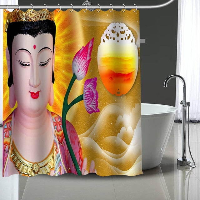 Buddha Shower Curtain <br> appearance