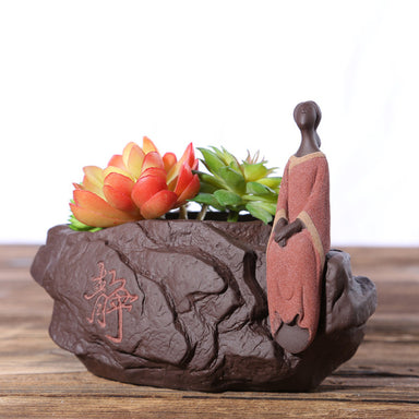 Pot de fleur Bouddha <br> en Céramique