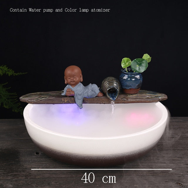 Fontaine Bouddha <br> Assis