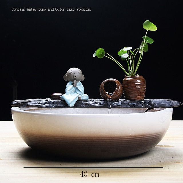 Fontaine Bouddha <br> Assis