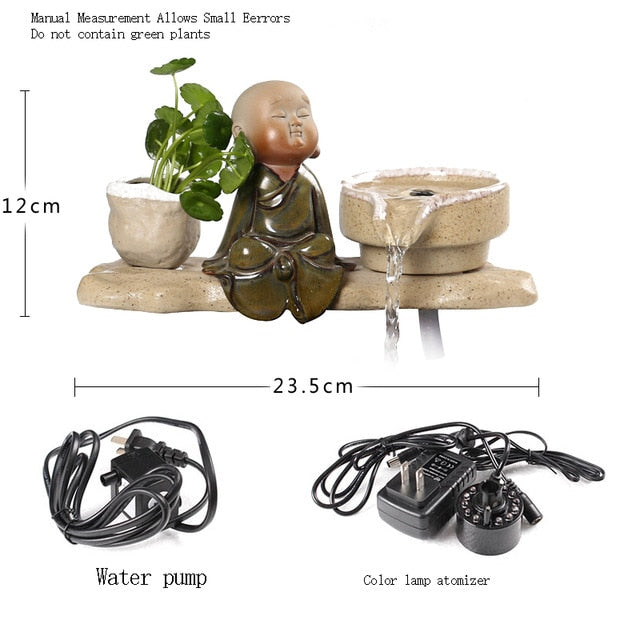 Fontaine Bouddha <br> Assis