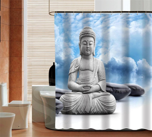 Monk Buddha Shower Curtain