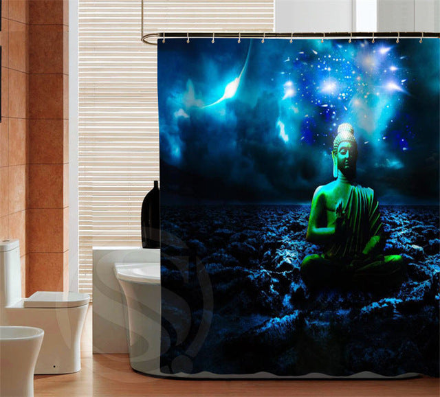 Monk Buddha Shower Curtain