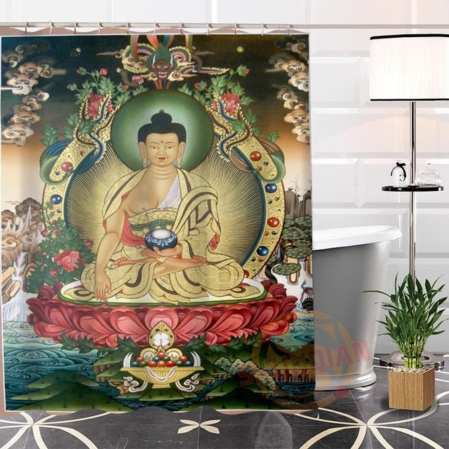 Buddha Shower Curtain <br> universe