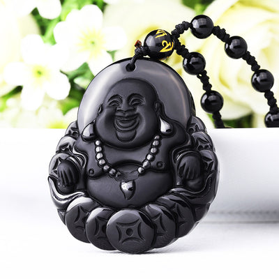 Pendentif Bouddha <br> Richesse Obsidienne