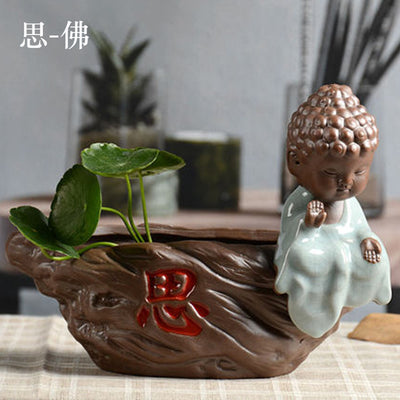 Pot de fleur Bouddha <br> Zen