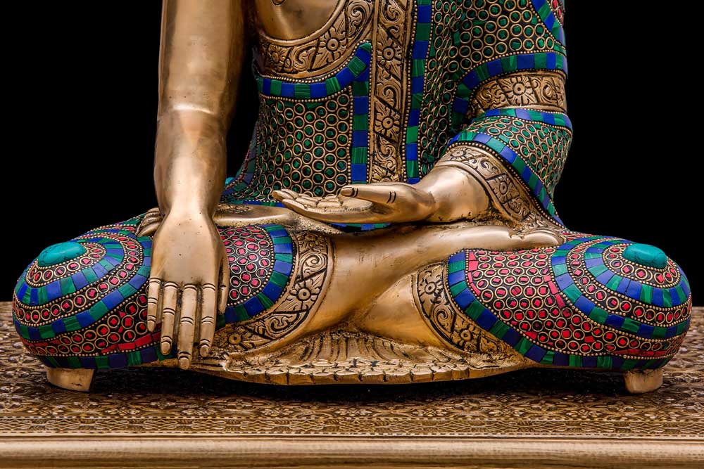 statue Bouddha Shakyamuni details laiton
