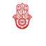 Sticker Bouddha  Main de Fatma Rouge