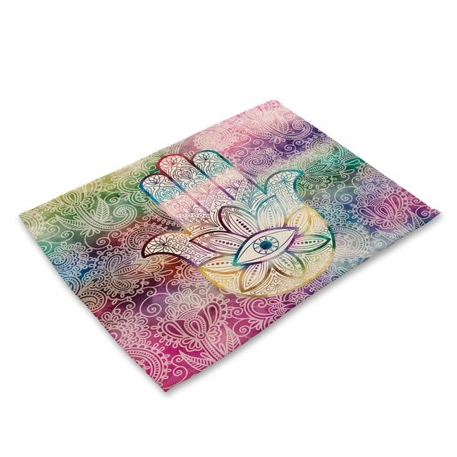 Tapis Bouddha   Main de Fatma Multicolore