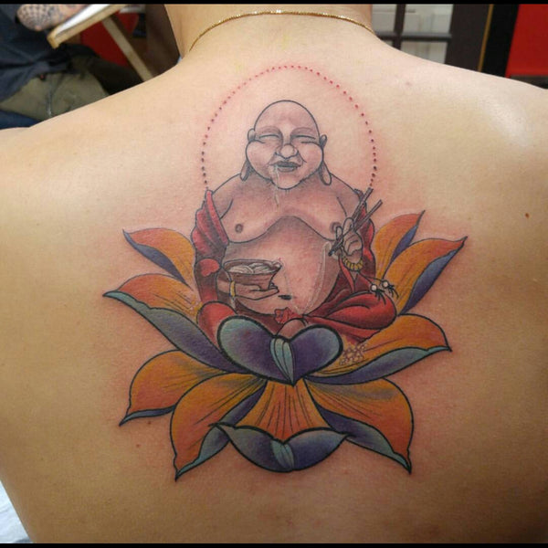 Tatouage Bouddha rieur