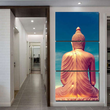 Tableau Bouddha d'Or<br> de dos position du Lotus - [variant_title]