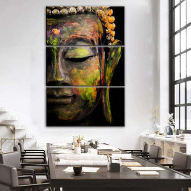 Tableau Bouddha<br> Visage du Bouddha peint - [variant_title]