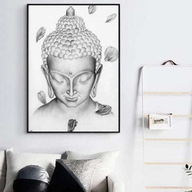 Tableau Bouddha<br> Gris Moderne - [variant_title]
