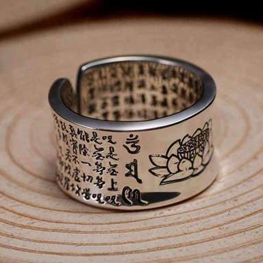 Bague bouddha argent<br> Fleur de Lotus - [variant_title]
