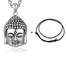 Pendentif Bouddha argent massif<br> Visage du Bouddha - Pendentif seul