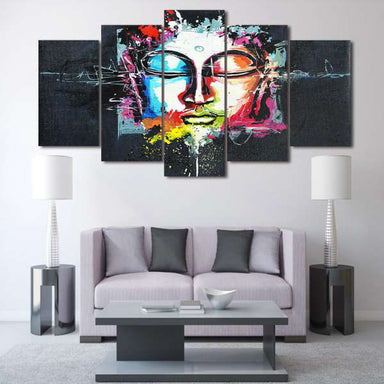 Tableau Bouddha <br> Art moderne Visage du Bouddha - Petit sans cadre