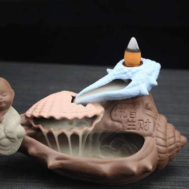Porte Encens Bouddha<br> méditation coquillage - [variant_title]