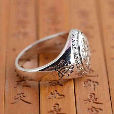 Bague Bouddha argent<br> Mantra Bouddhisme - [variant_title]