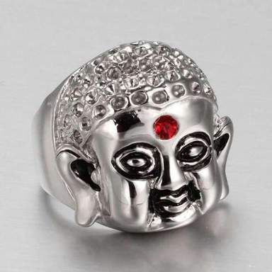 Bague Bouddha<br> Visage du Bouddha Rubis - [variant_title]
