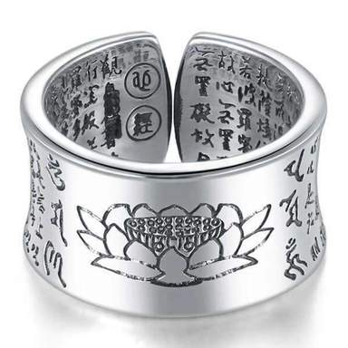 Bague bouddha argent<br> Fleur de Lotus - [variant_title]
