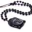 Pendentif Bouddha<br> Tête du Bouddha Obsidienne noire - [variant_title]