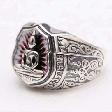 Bague Bouddha argent<br> Position du Lotus - [variant_title]