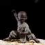 Statue Bouddha Kung Fu<br> Moine Bouddhiste - Gris