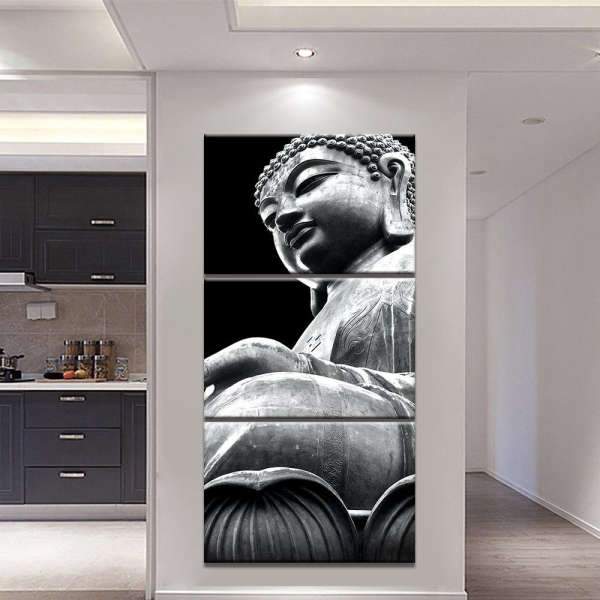 Tableau Bouddha<br> Shakyamuni noir et blanc - [variant_title]