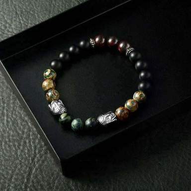 Bracelet Bouddha<br> Agate Noire - [variant_title]
