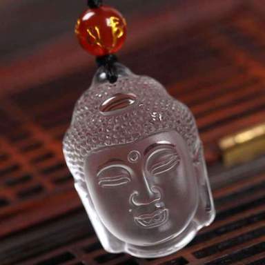 Pendentif Bouddha<br> Tête du Bouddha Cristal - [variant_title]