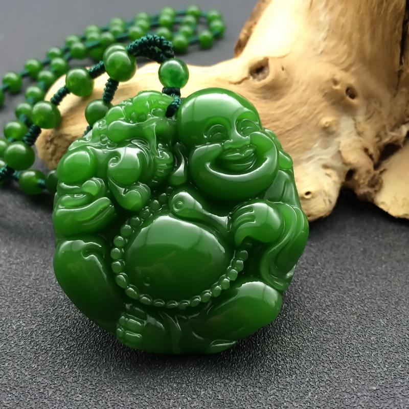 Pendentif Bouddha<br> Jade Bouddha Rieur - Univers Bouddha