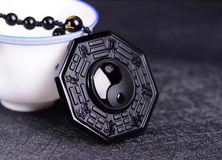 Pendentif Bouddha<br> Obsidienne Yin Yang