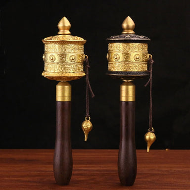 Moulin à prière<br> Bouddhiste cuivre 6 syllabes