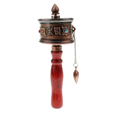 Moulin à prière<br> Tibétain mantra rouge