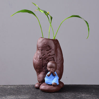 Pot de fleur Bouddha <br> Roche