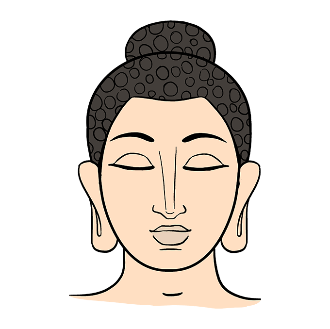 How to Draw Buddha: Step 10